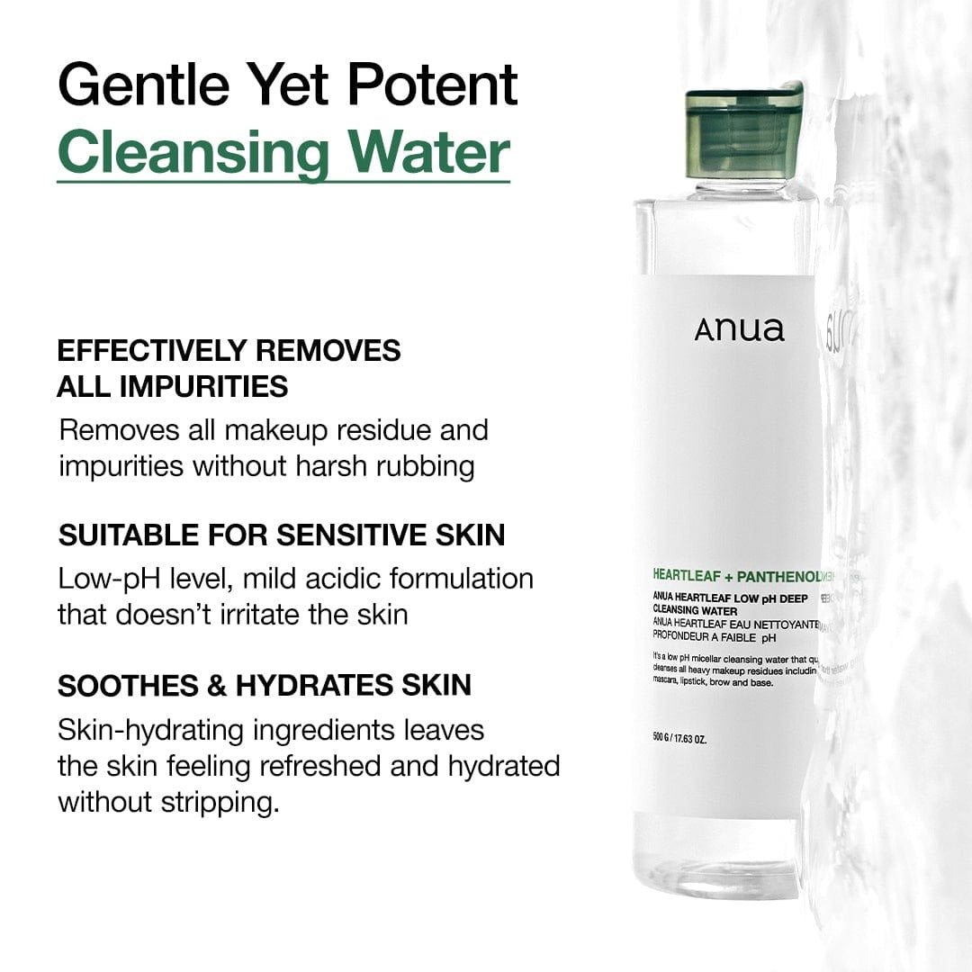 Heartleaf Low pH Deep Cleansing Water