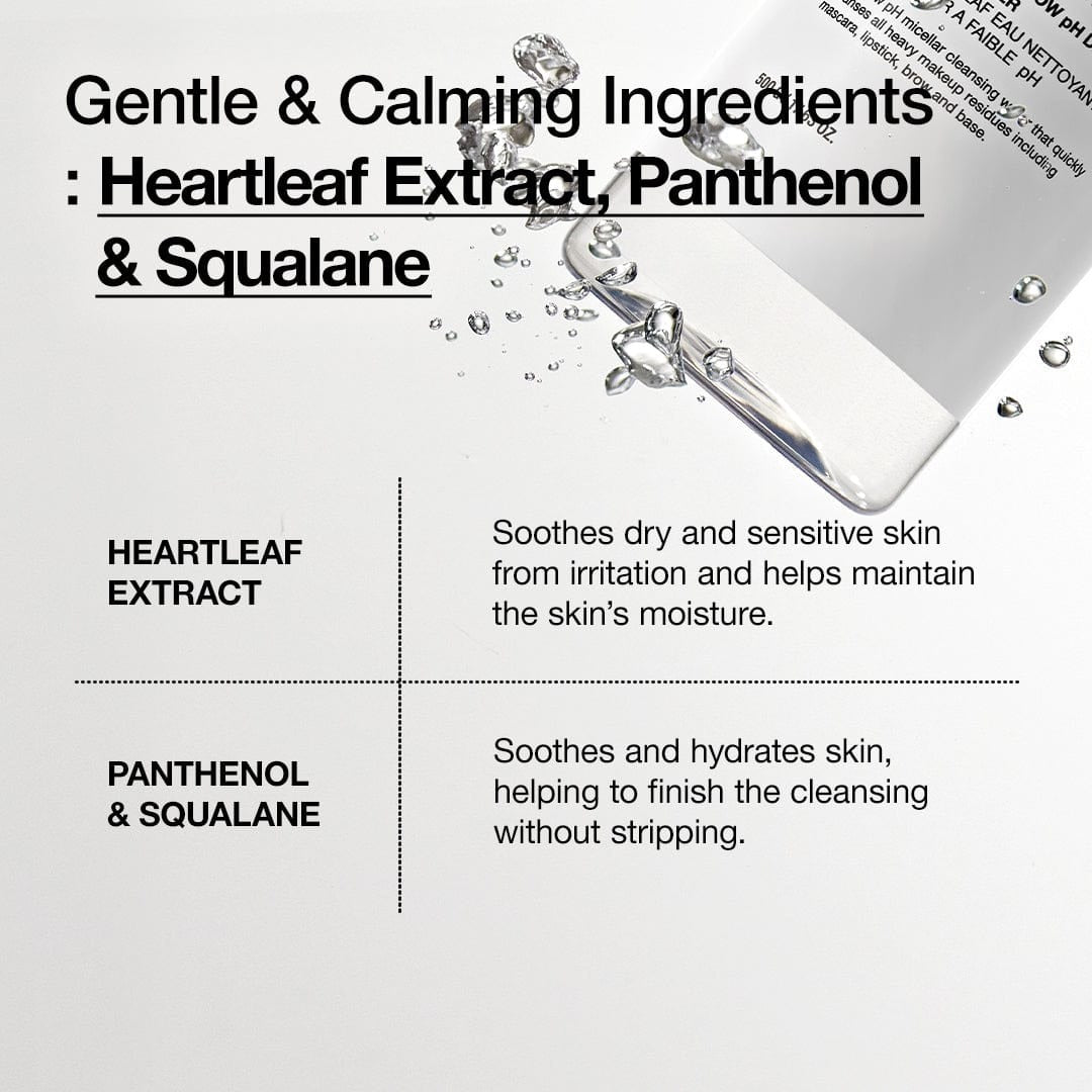 Heartleaf Low pH Deep Cleansing Water