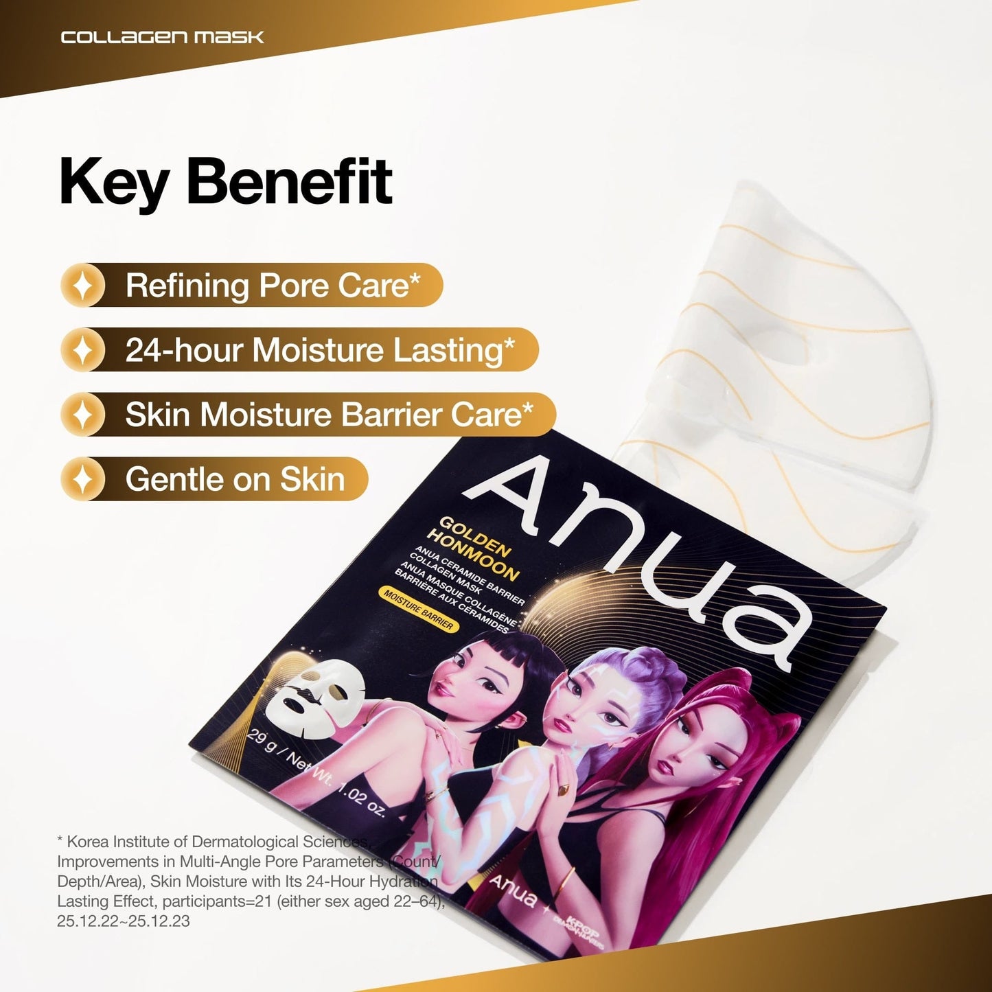 Golden Honmoon Barrier Collagen Mask 4ea