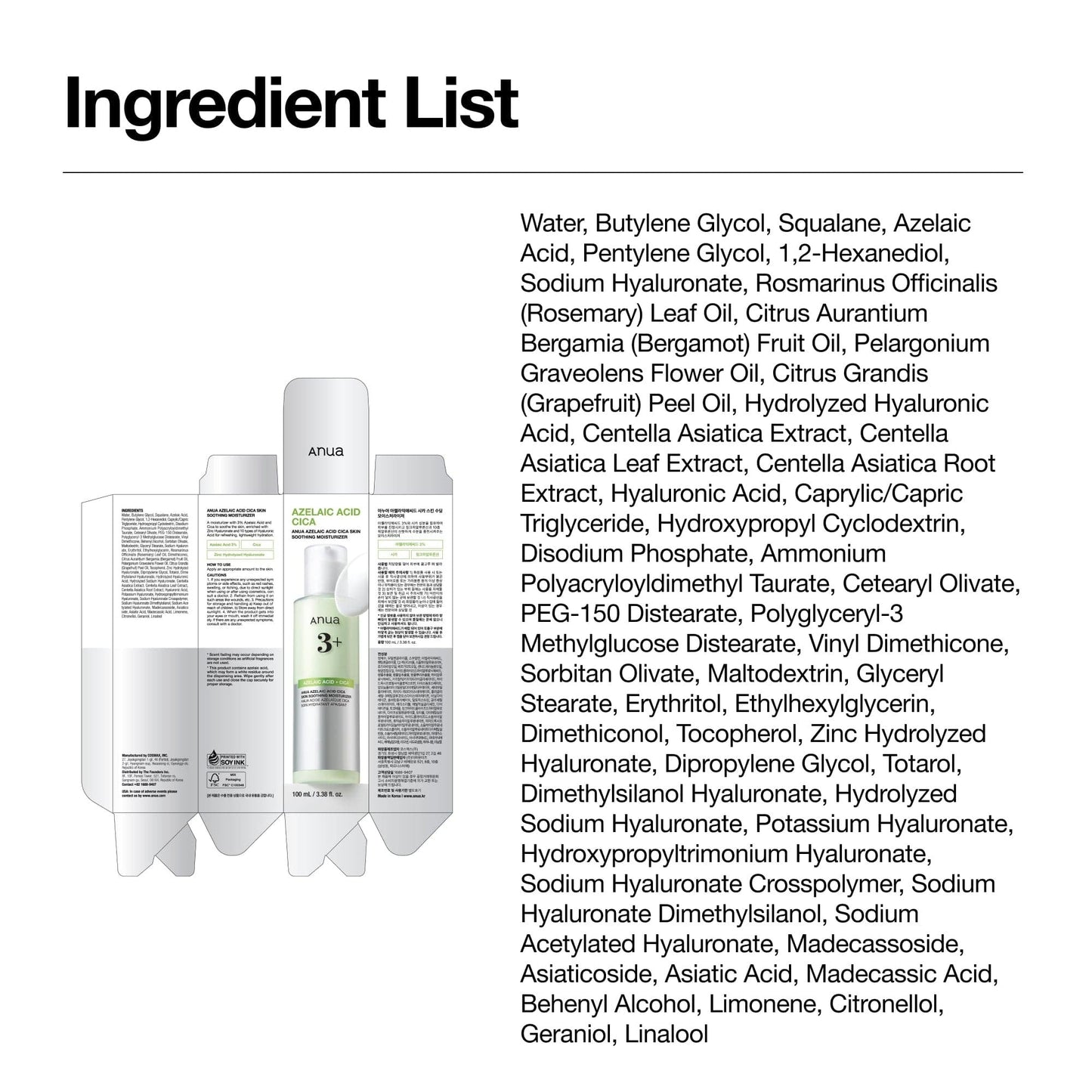 Azelaic Acid CICA Skin Soothing Moisturizer